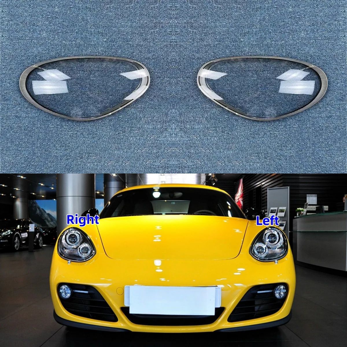 

For Porsche Cayman Boxster 987 2009 2010 2011 2012 Accessories Transparent PC Material Headlights Cover