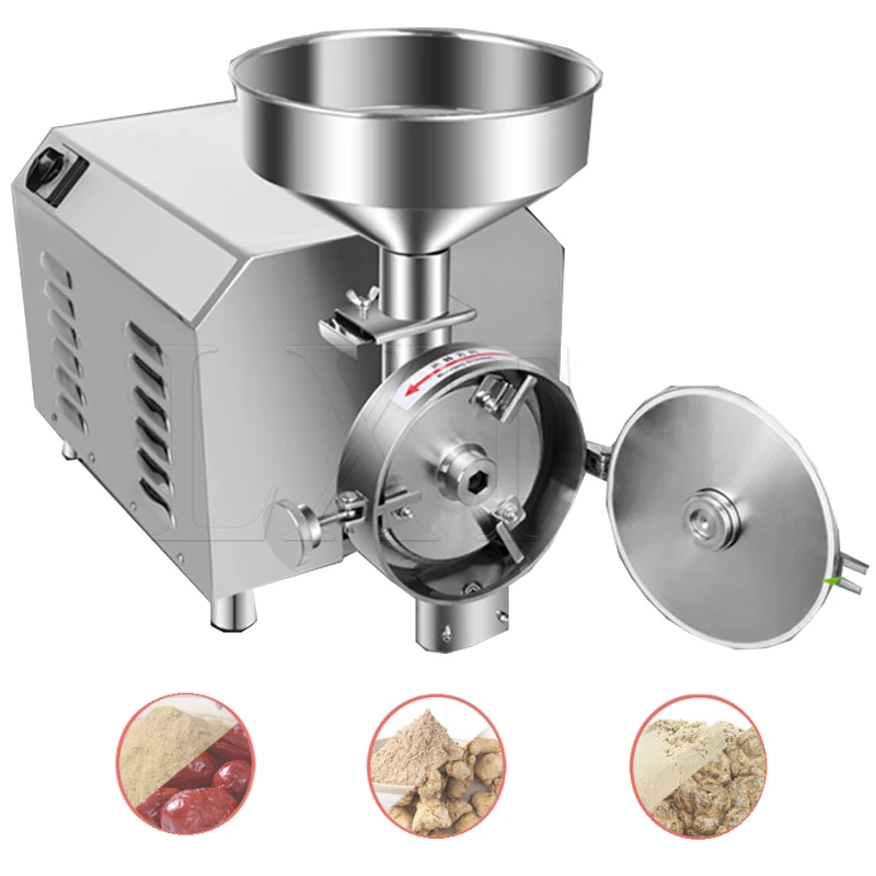 

Commercial Flour Mill Grains Pulverizer 220V Cereal Grain Grinding Machine Bean Wheat Rice Sesame Grinder