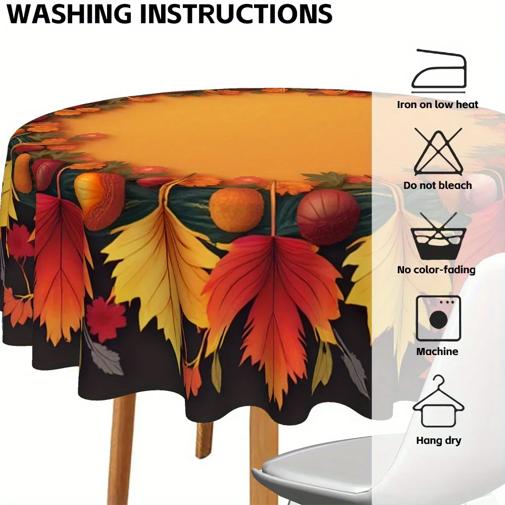 One-piece autumn berry tablecloth, perfect for family dining and kitchen usexzj
