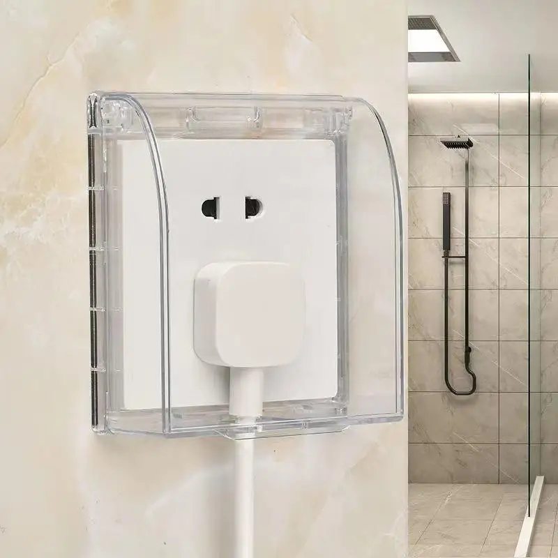 Universal 86 Type Wall Socket Waterproof Box Transparent Plate Switch Protection Cover Household Electrical Accessories No Leak