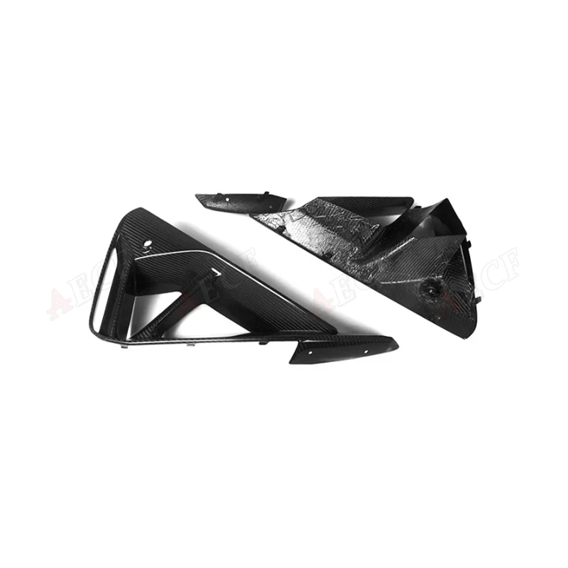 Dry Carbon Fiber Front Bumper Canards Splitter For BMW 2 series G42 M240 2022+ Side Air Intake Vent Frame Fender Cover Body Kit