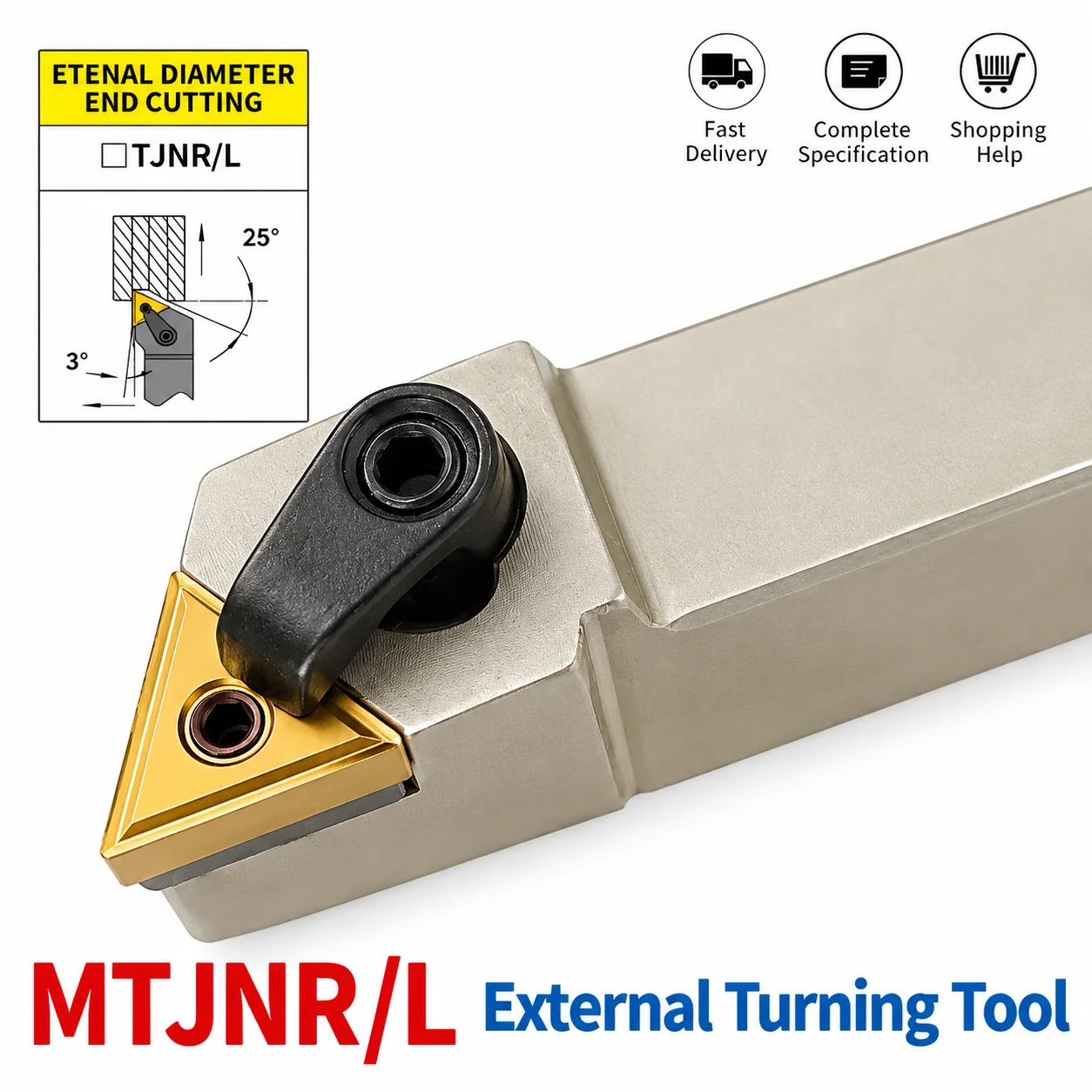 MTJNR/L1616H16 MTJNR/L2020K16 MTJNR/L2525M16 CNC External Turning Tool Holder Spring Steel for TNMG Carbide Inserts