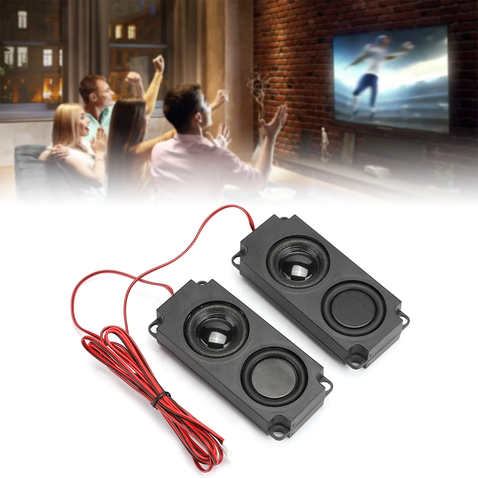 8Ω 5W Portable Heavy Bass Audio Cavity 40mm Magnetic Dual Speaker For TV Monitor