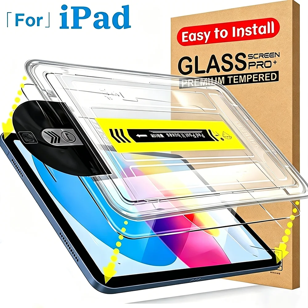 Screen Protector For iPad 11th Gen 2025 A16 iPad A19 2026 12th 10th Generation Bubble Free Tempered Glass Film Easy Installation
