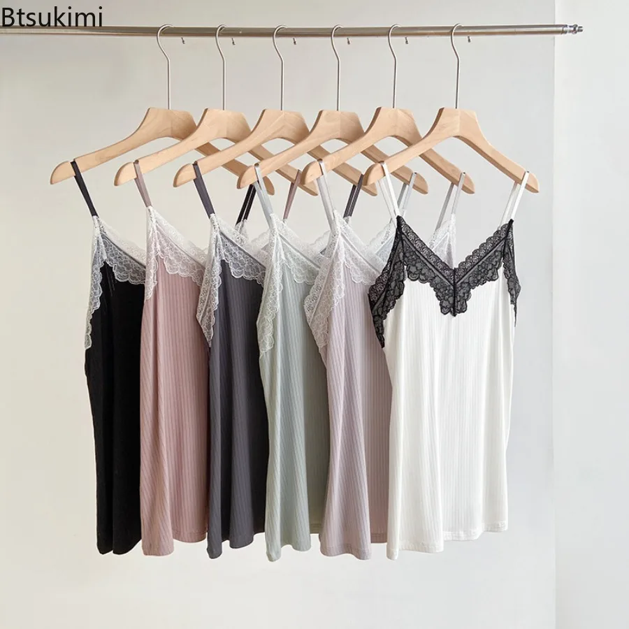 Women's Summer Pajamas Sexy Sleeveless Pajama Set Lace Suspender Shorts Homewear Two-piece Set Romantic Sexy Sleepwear Female