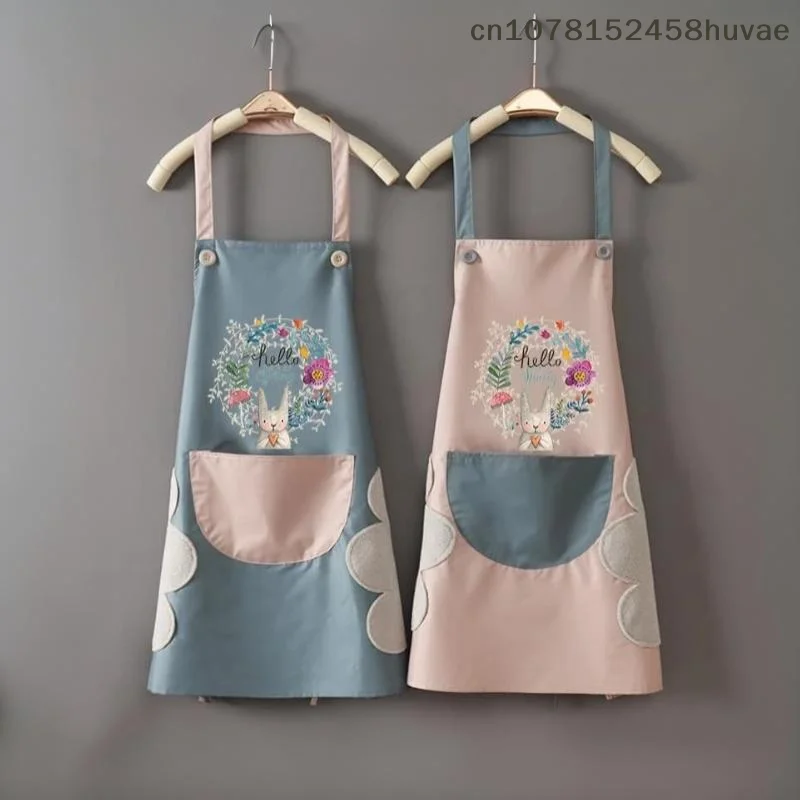 {MAX-66} Waterproof Oil-Proof Kitchen Apron With Hand Towel, Stylish Couple Design Home Cooking Baking