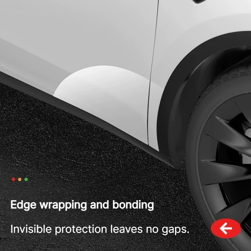 Car Door Invisible Splash Film for Tesla Model Y Juniper Rear Door TPU Protective Film New Model YL Mudguards Set Accessories