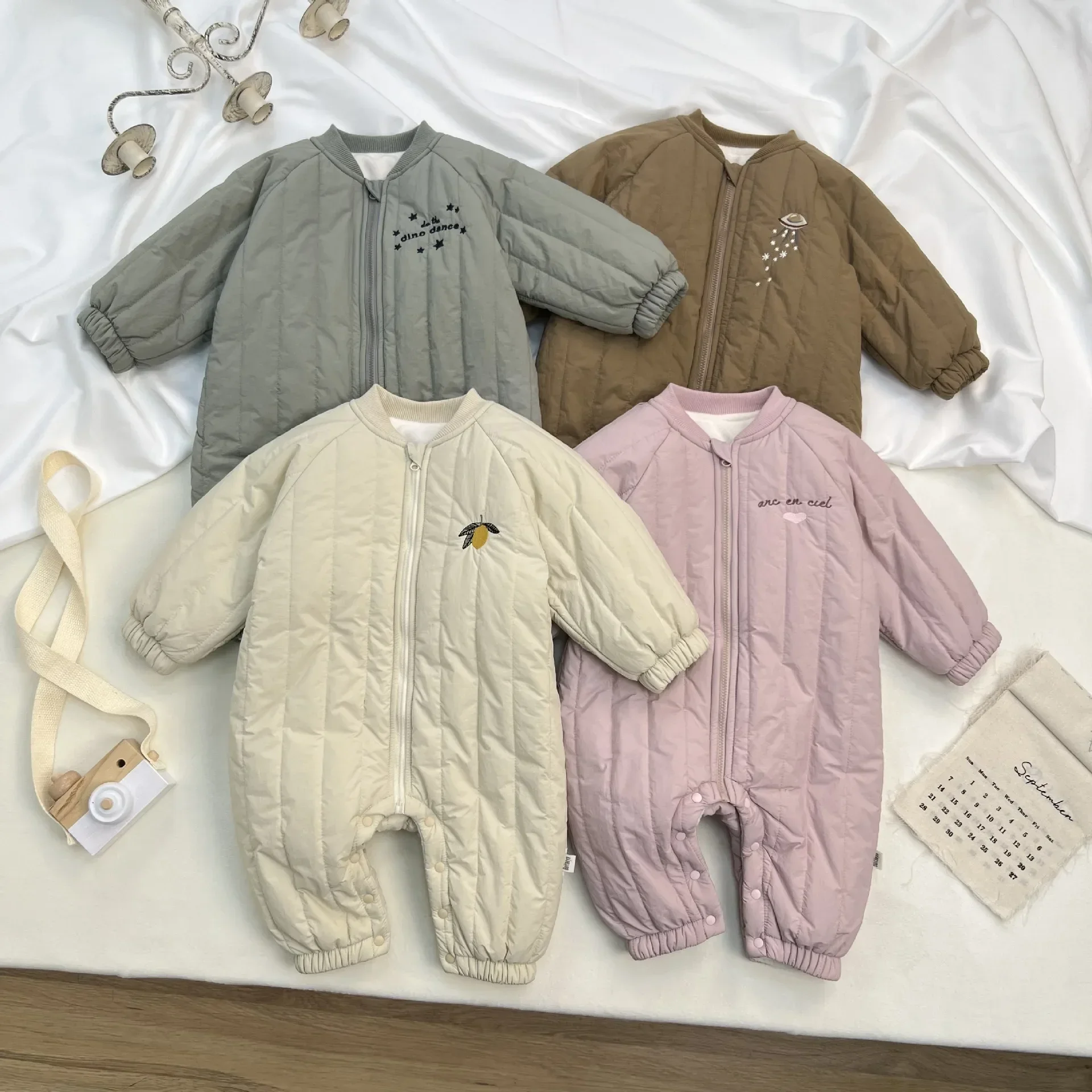 Winter Baby Plus Velvet Thick Romper 6 9 12 24 Months Newborn Warm Fleece Romper Cute Cartoon Toddler Jumpsuit Boy Girl Clothes