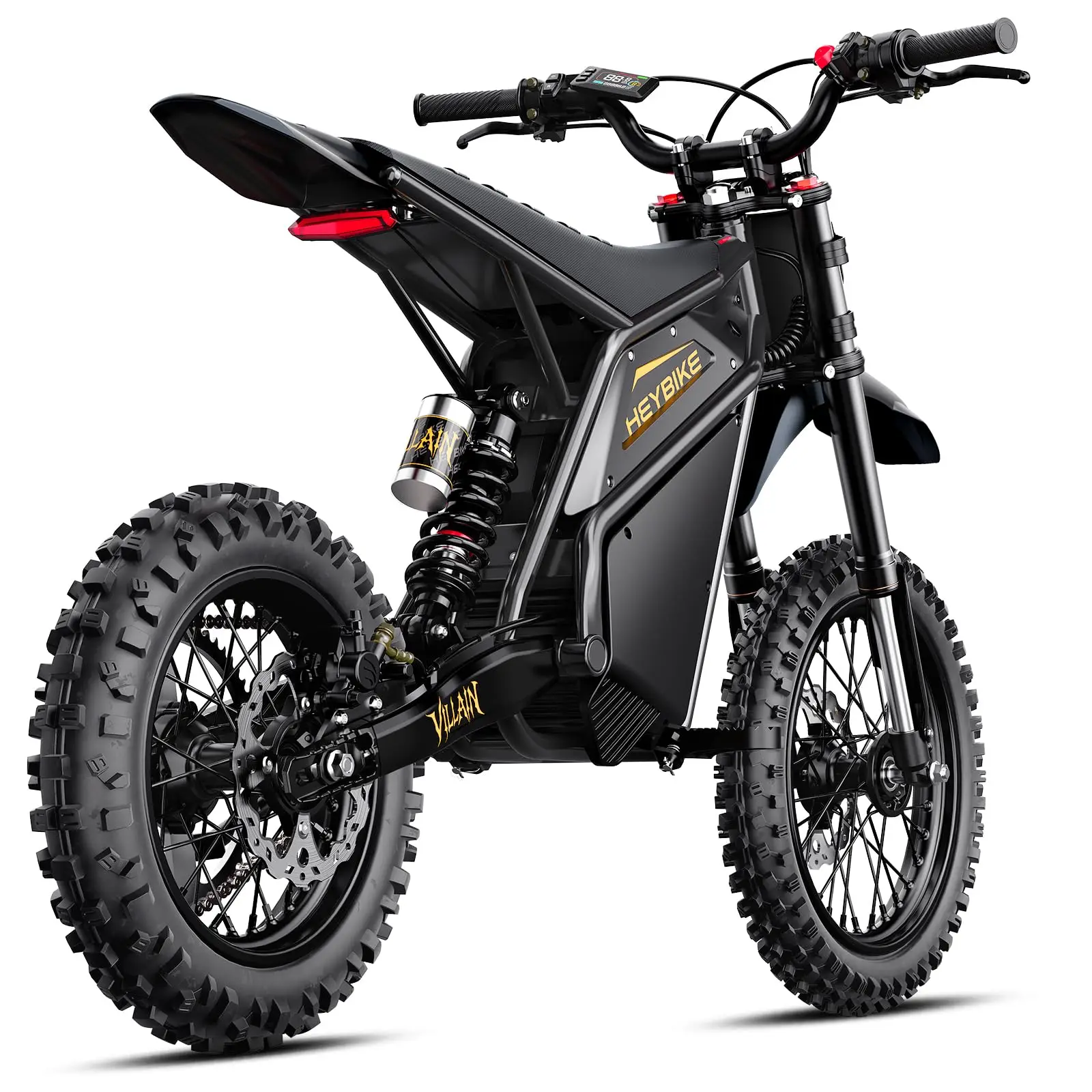 Electric Dirt Bike with 4160W Motor 1352WH Battery, Up to 50 Miles Range, 14"/12" Fat Tire Electric Bike with Hy image 3