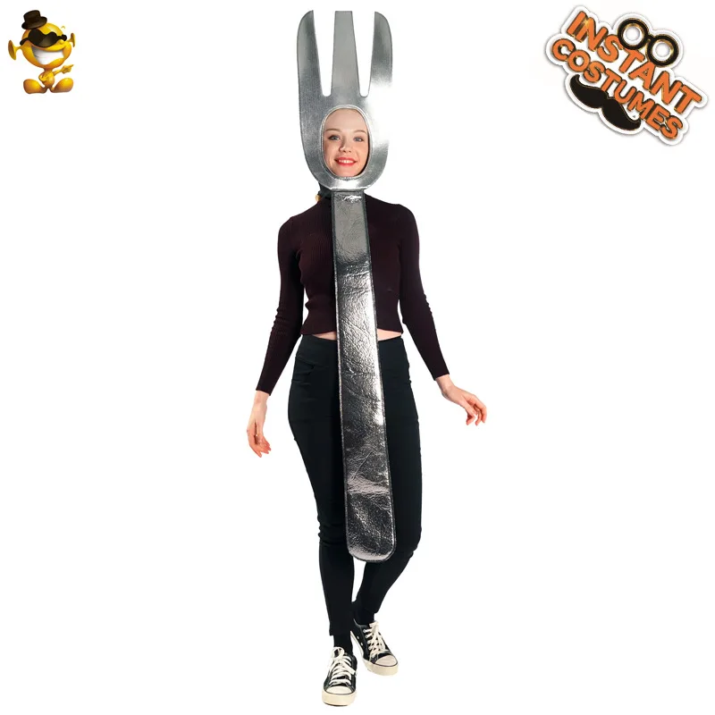 Cosplay Halloween Bühnenauftritt Outfit Lustige Requisiten Suppenlöffel Gabel Ethnisches Kostüm Damen Spezial Herbst 2025