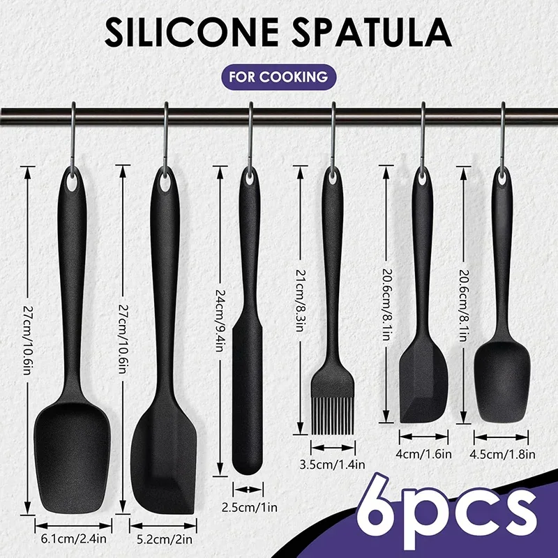 6pc Silicone Spatula set for b - огляд і ціна Kitchen Baking Brush