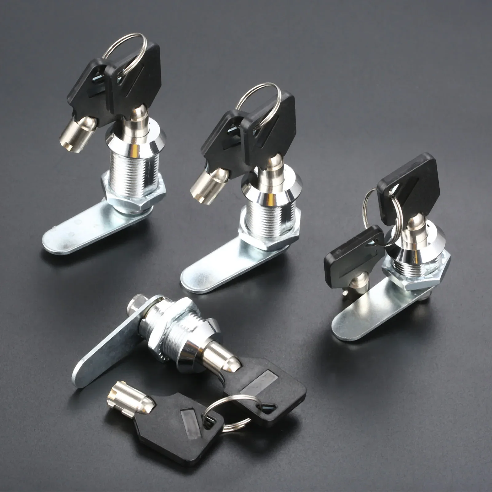 1Set Drawer Tubular Cam Lock For Door Mailbox Cupboard Cabinet  +Locking Plate Furniture Hardware 16/20/25/30mm with Alike Keys