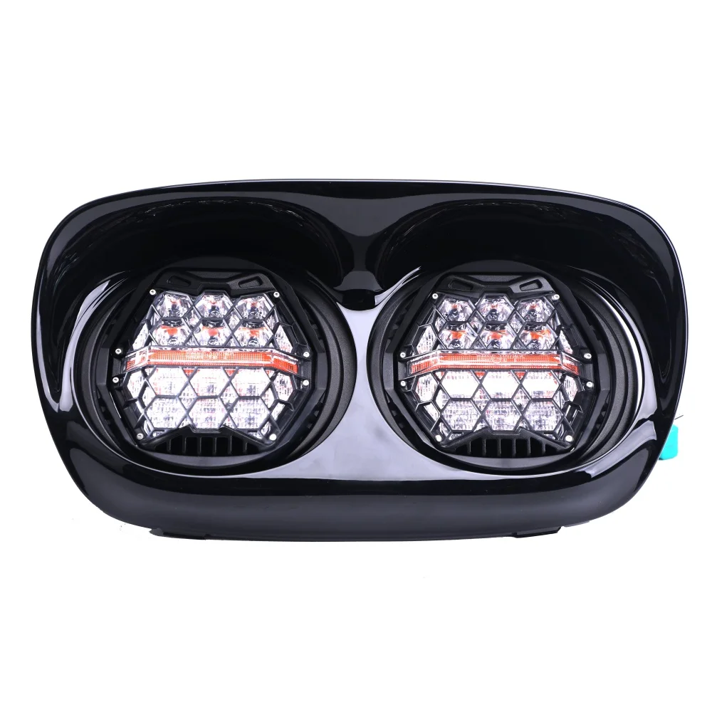 Lantsun DH002 NEWEST 5.75inch 120W LED Double Headlight For Road Glide Motorcycle LED Lights Headlamp