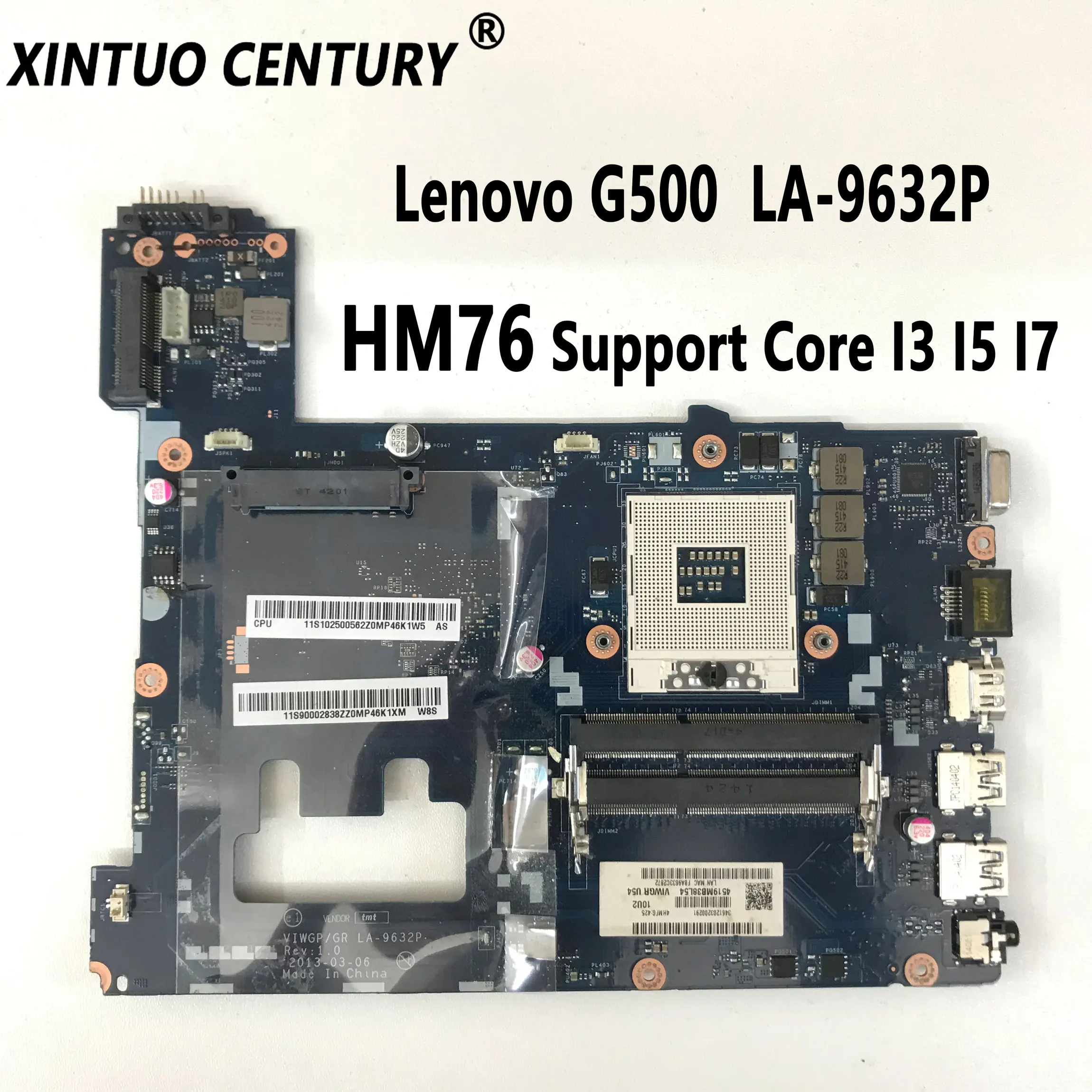 VIWGP/GR LA-9632P PC   motherboard for Lenovo Ideapad G500     motherboard HM76 Support Core I3 I5 I7 Processor DDR3 100% Test