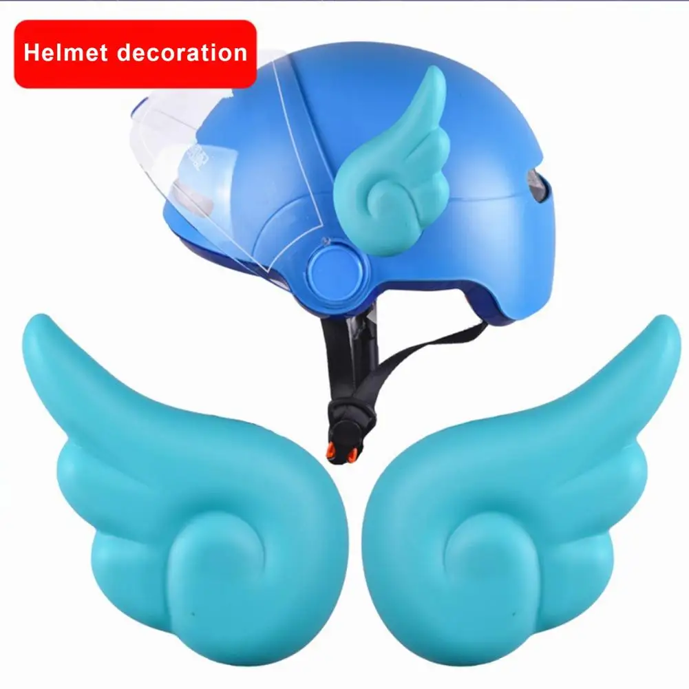 1 Pair Plastic Motorcycle Helmet Wing Decoration Set for Cycling Scooter Skateboarding Adhesive Decorative for Motorbike Helmet