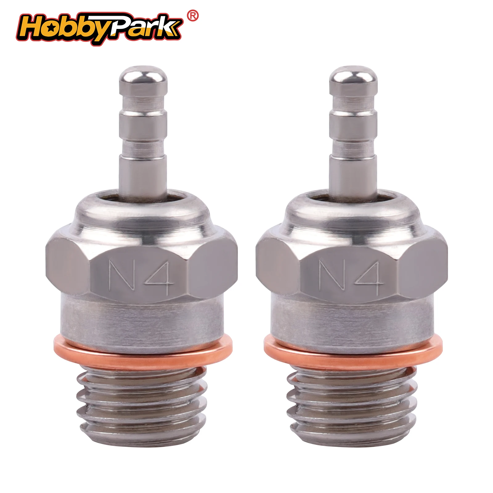 

HobbyPark Glow Plug 70117 Medium Hot Spark Nitro Engine for OS 8 Traxxas HPI HSP Kyosho 1/8 1/10 RC Buggy 2pcs