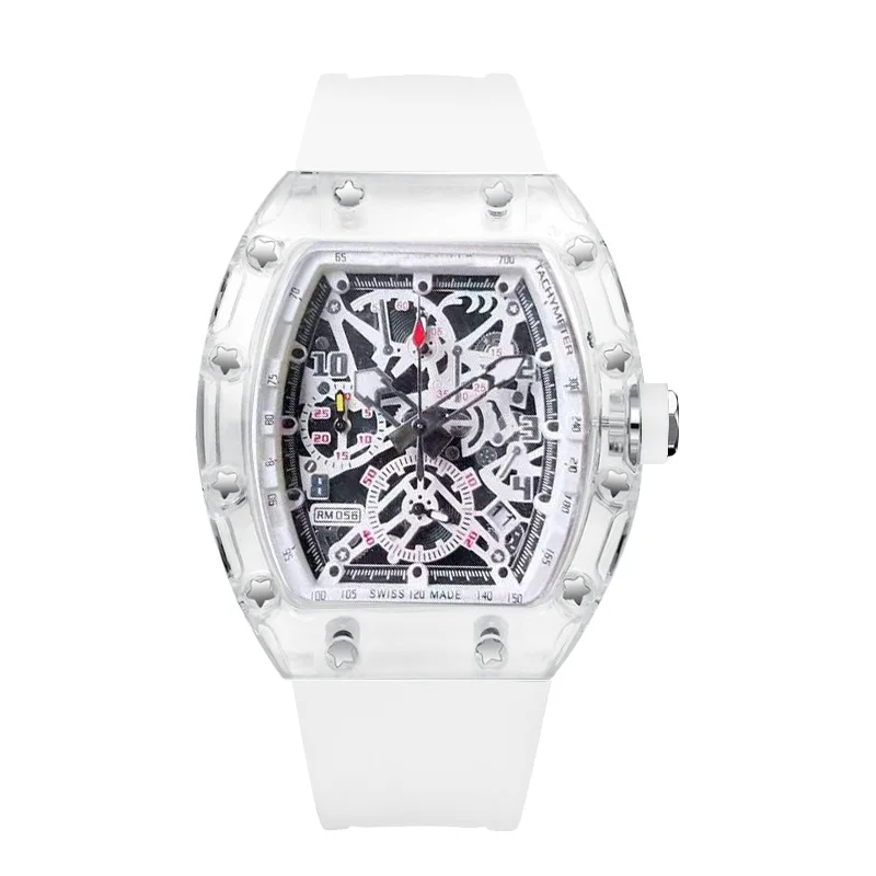 

часы Классический внешний вид кварцевый тоно прозрачный Красный, Синий, Белый