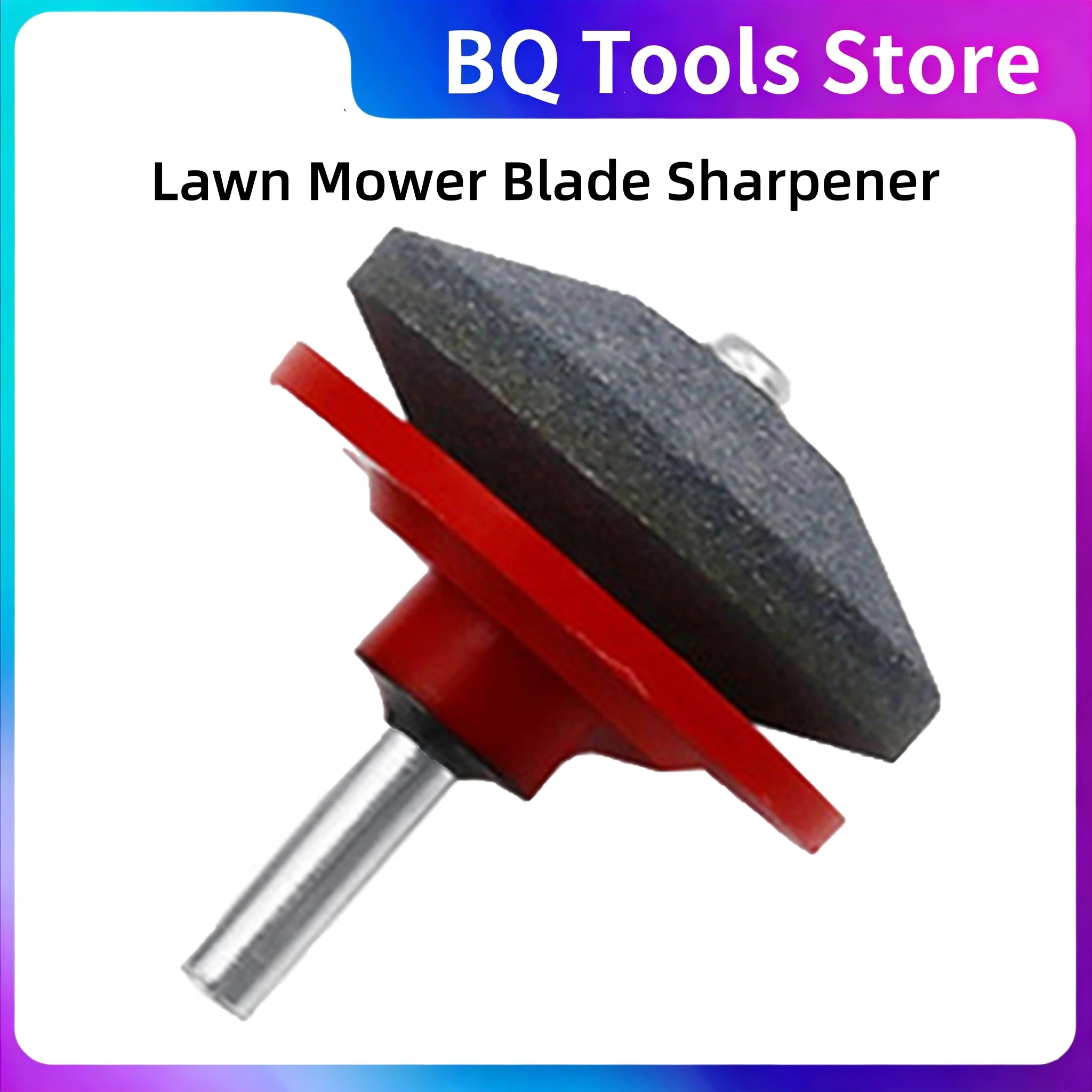 80# Sharpener Lawn Mower Blade Sharpener Quick Sharpening Tool 1/4 Inch Shank Blue/ Red