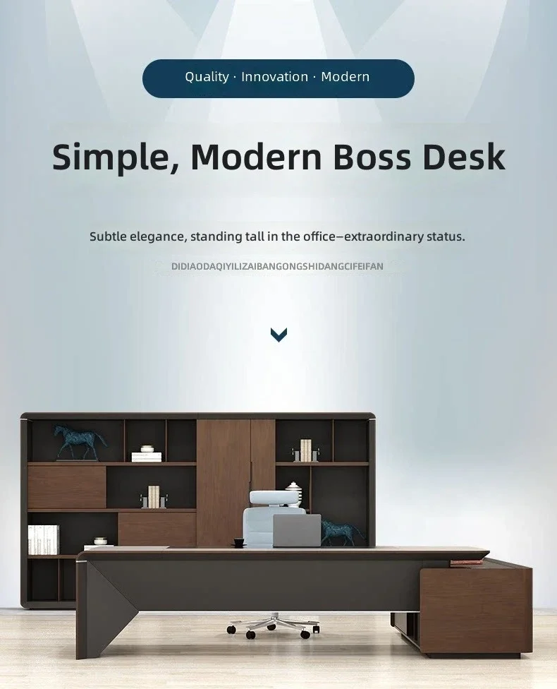 #Modern Executive Desk for Office, 180x90x75cmWooden Boss Desk with Glossy Paint Finish, Minimalist CEO Desk,Premium Office Desk