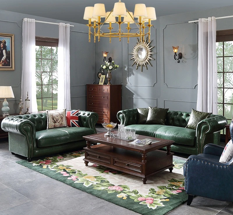 Living room first floor office small apartment double three retro, pull-up sofa