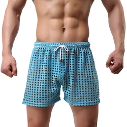 Summer Men Beachshorts Quick Dry Swim Briefs Sexy Mesh Gay Swimwear Trunks Surf Board Shorts Wear Bermuda Swimsuit