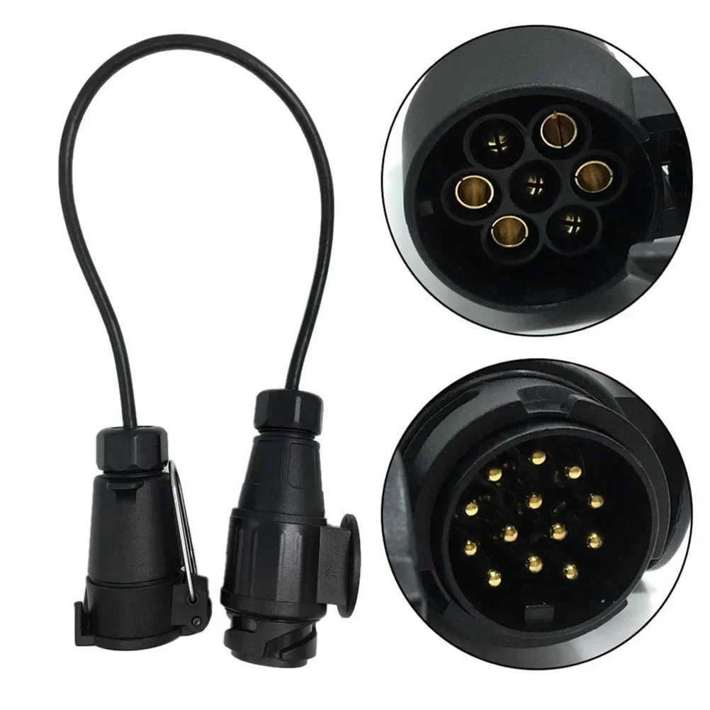 Adapter Connector Car Accessories Connector Plug 7 Pin to 13 Pin Trailer Light Extension Adaptor Socket Plug Caravan Towing 1PC