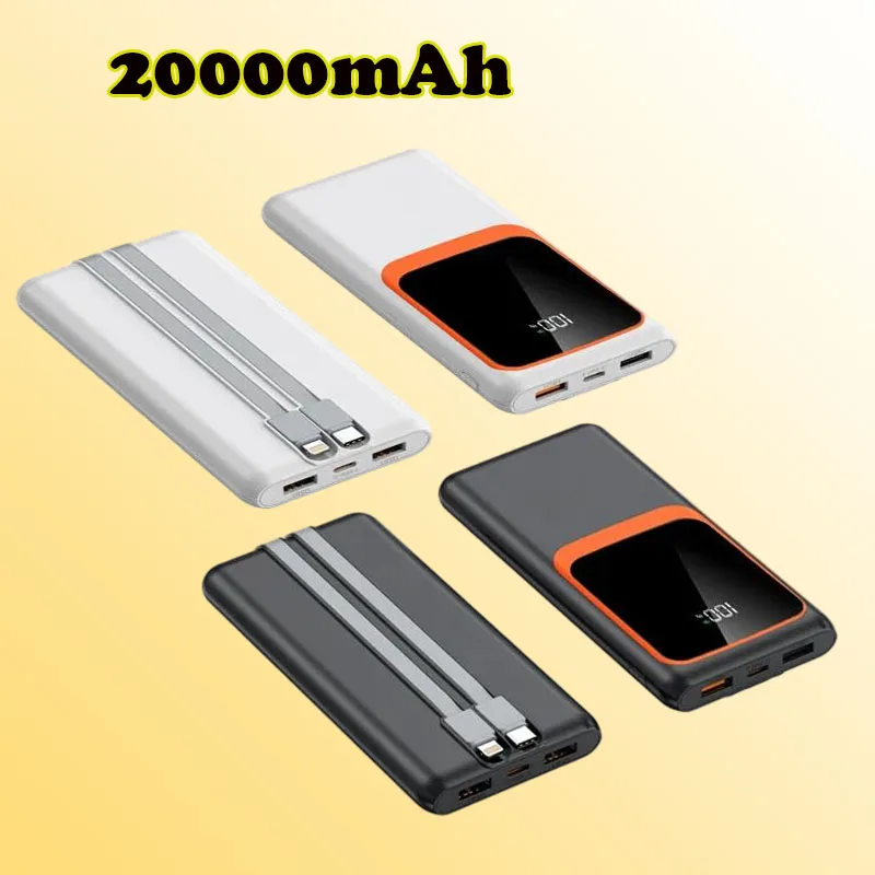 

Внешний аккумулятор большой емкости 20000 мАч, портативное зарядное устройство 22.5W USB-C для быстрой зарядки, внешняя батарея 10000 мАч для iPhone, Xiaomi, Samsung
