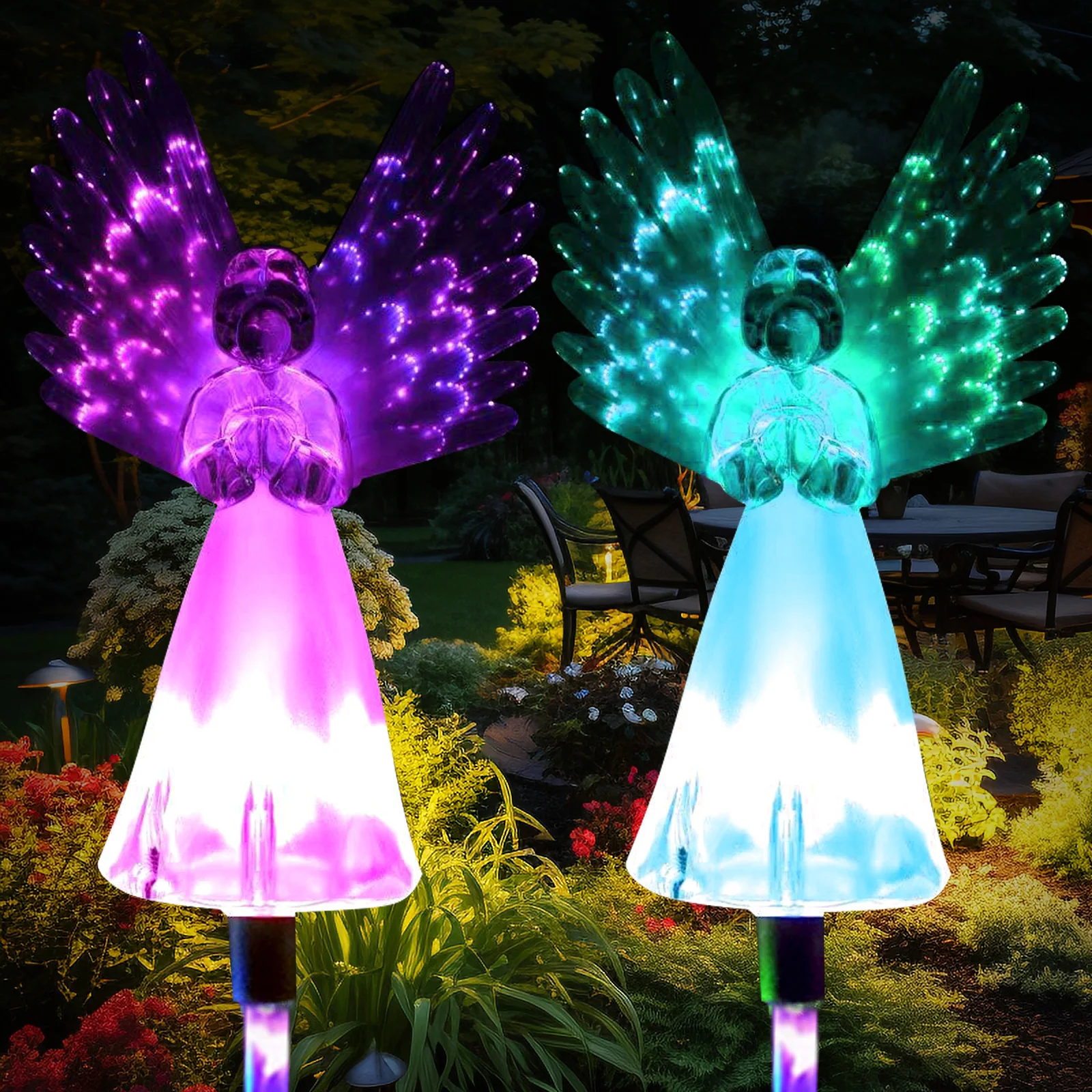 2Pcs Solar Garden L…