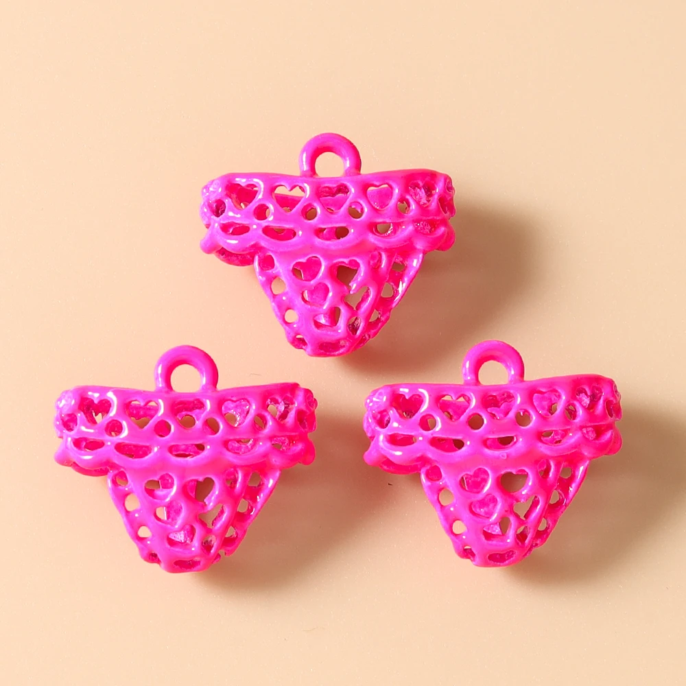 Leslie 5 Stück Neonfarbene Sommer-Strand Sexy Bikini Anhänger für DIY Ohrringe Halsketten Handgemachter Schmuckherstellung – Detail 23