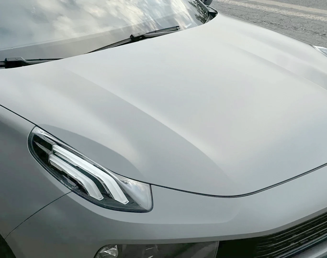 Matte Extinction Nardo Grey Auto-Vinylfolie mit Luftfreisetzungstechnologie für Motorrad- und Autokarosserie-DIY-Dekoration Zubehör – Detail 7