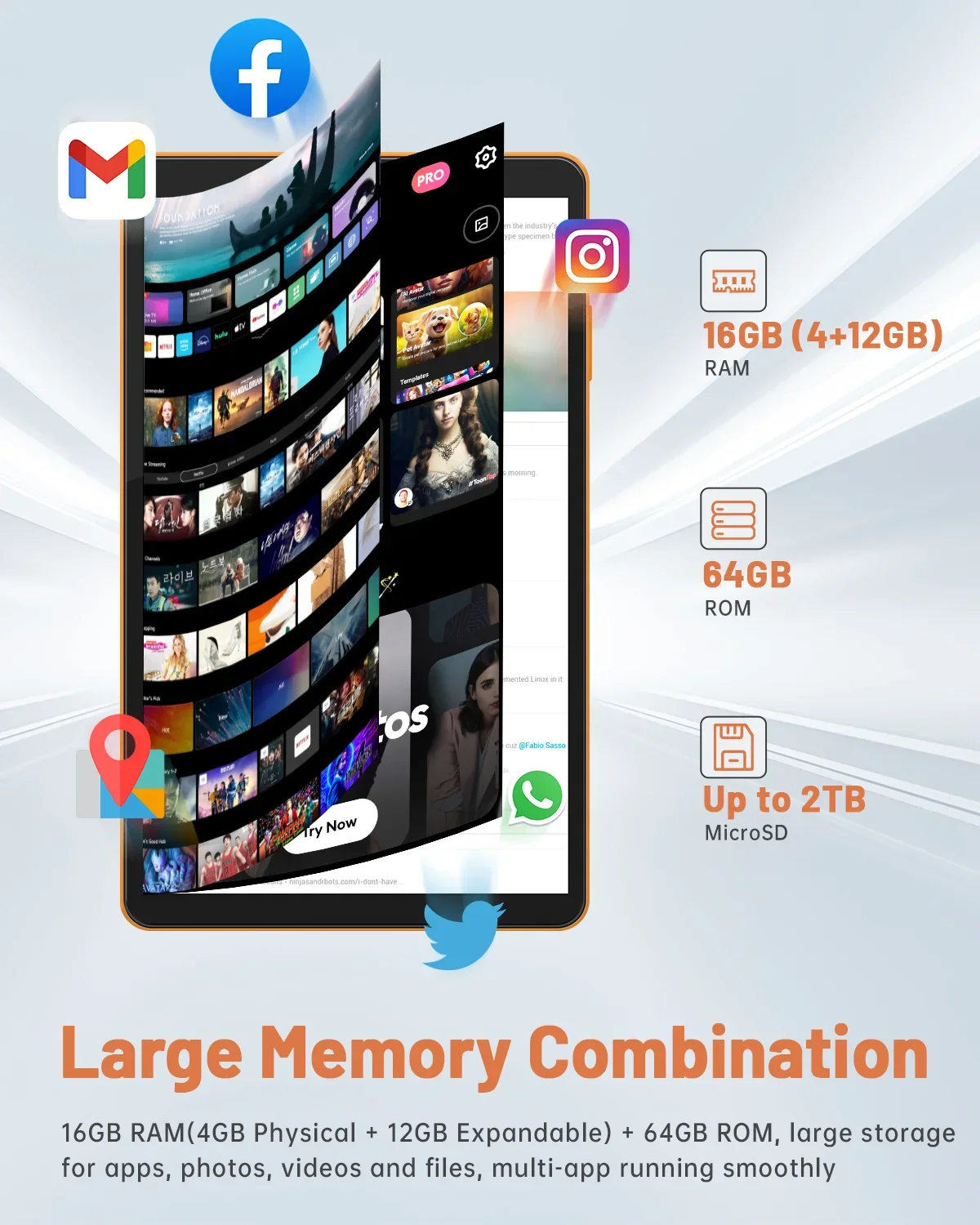 8 7 Inch Android 16 Tablet PC with SIM Card Support, Unisoc T616 Octa Core, 16GB RAM 128GB ROM, IPS HD Display, 5000mAh Battery
