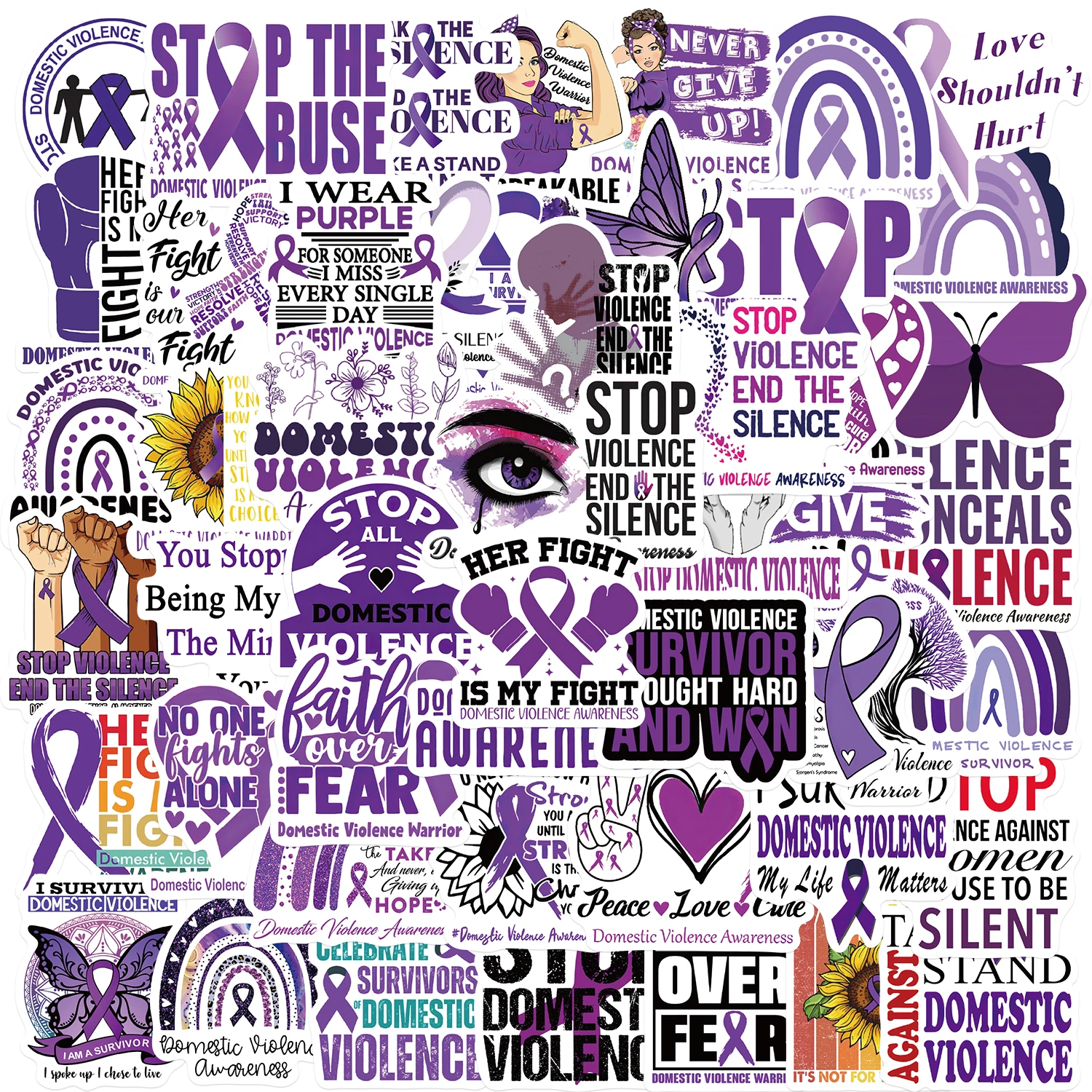 50 sztuk zapobieganie przemocy domowej naklejki Graffiti estetyczne fajne wodoodporna naklejka deskorolka Laptop lodówka rower naklejki samochodowe
