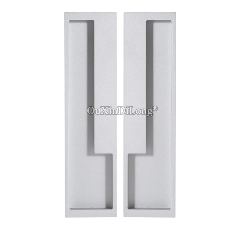 European Recessed Sliding Door Handles Invisible Hidden Wood/Barn/Folding Door Pulls Handles Furniture Cabinet Pulls