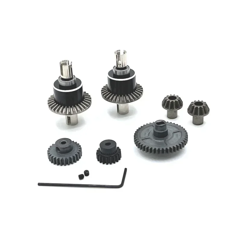 

RIaarIo XDKJ-001 XDKJ-006 AM-X12 WLtoys 144001 124017 124019 124007 RC Car Parts Metal Upgrade Differential, 19T 27T 44T Gear