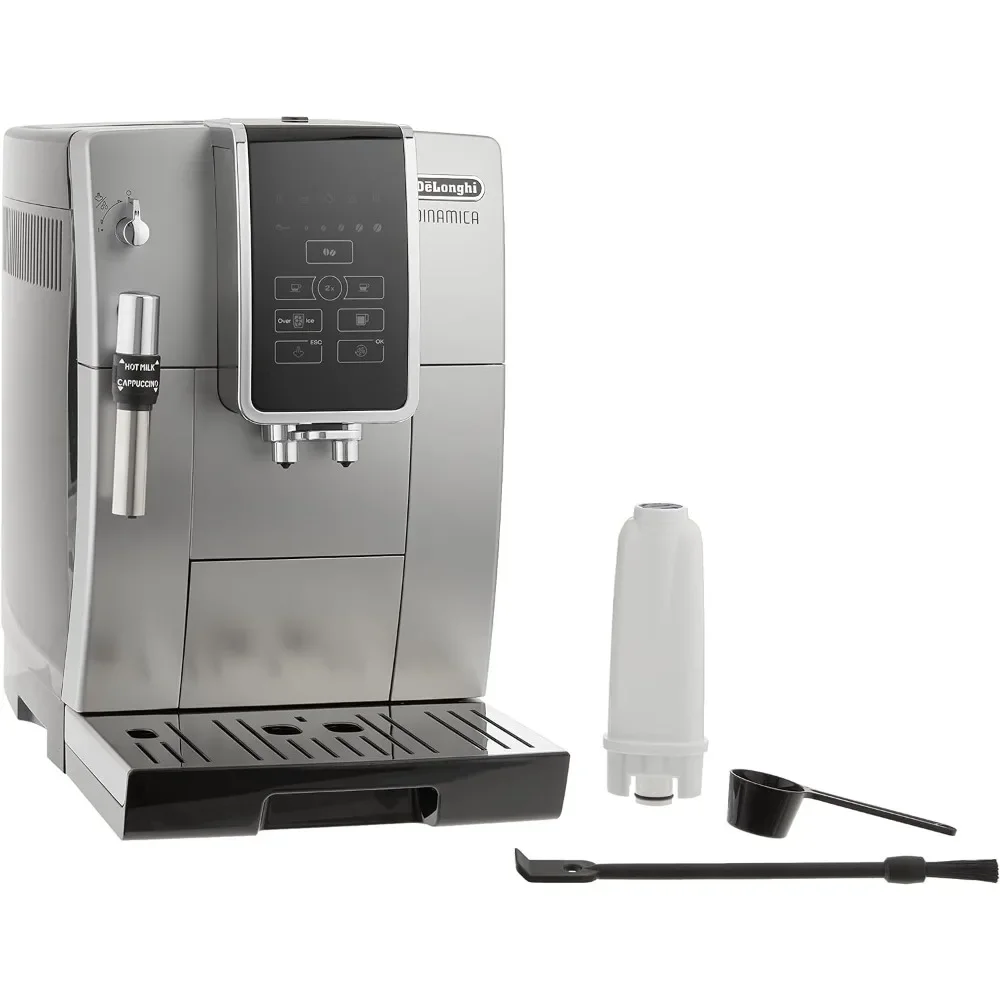 Dinamica Fully Automatic Coffee and Espresso Machine with Premium Adjustable Frother, Stainless Steel, ECAM35025SB