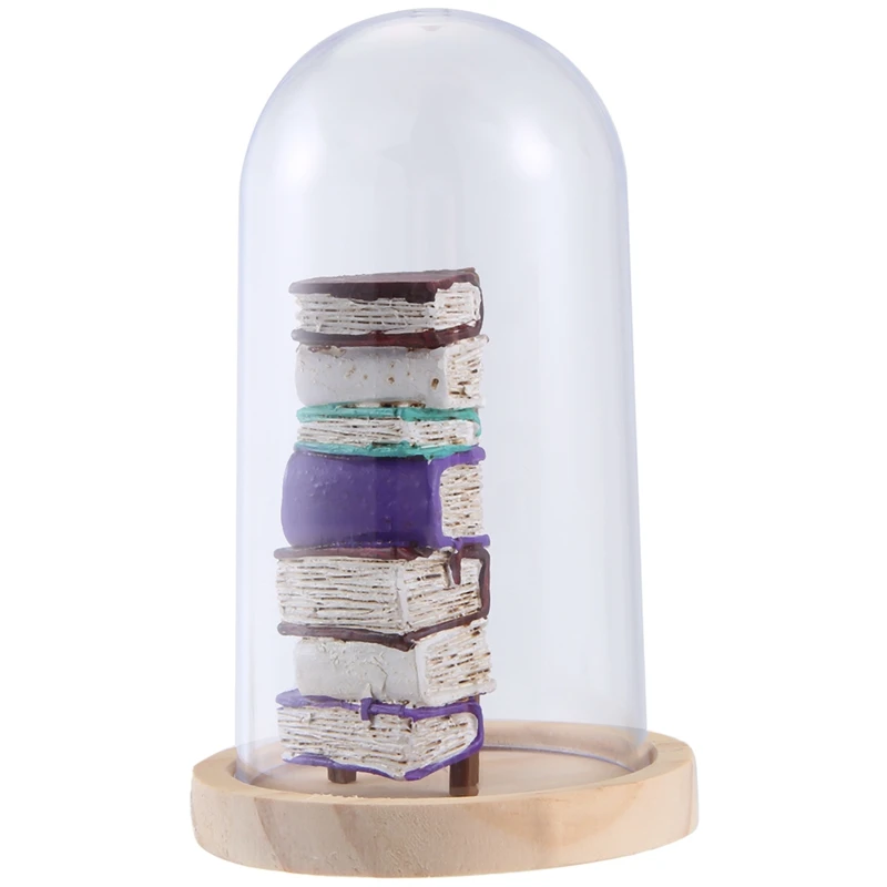 

Miniature Library Decor Miniature Book Ladder Ornaments In Clear Container Decorative Model Statue Scene Miniature