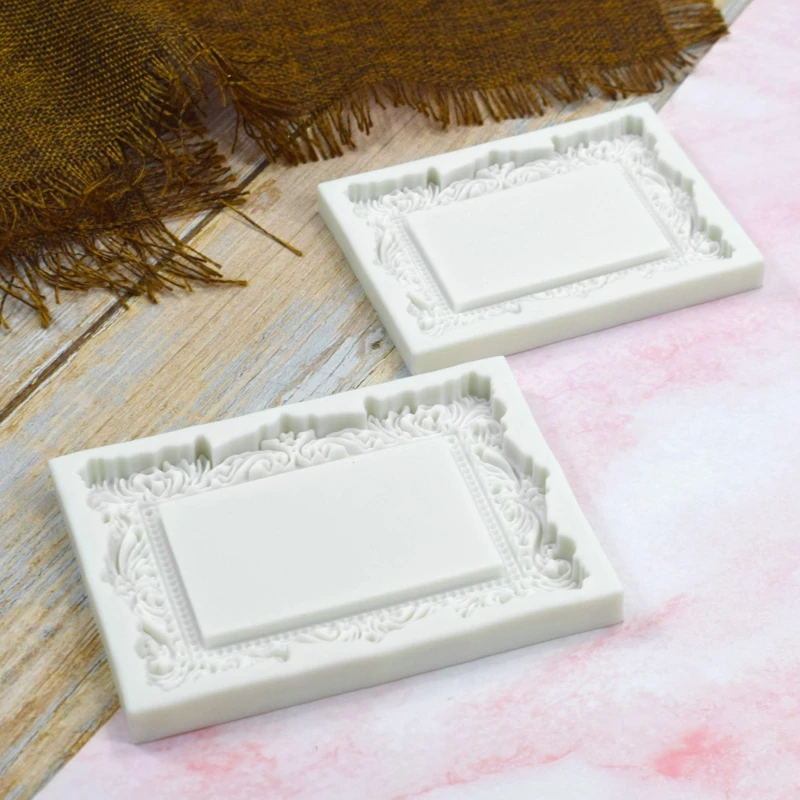 قالب إطار الصورة الأوروبي لتزيين الكيك مصنوع يدويًا #4