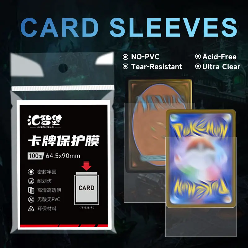 64.5x90mm Clear Transparent Playing Card  Sleeve for Pokemon magic One Piece cards MTG TCG PKM cards Can be paired with sleeves