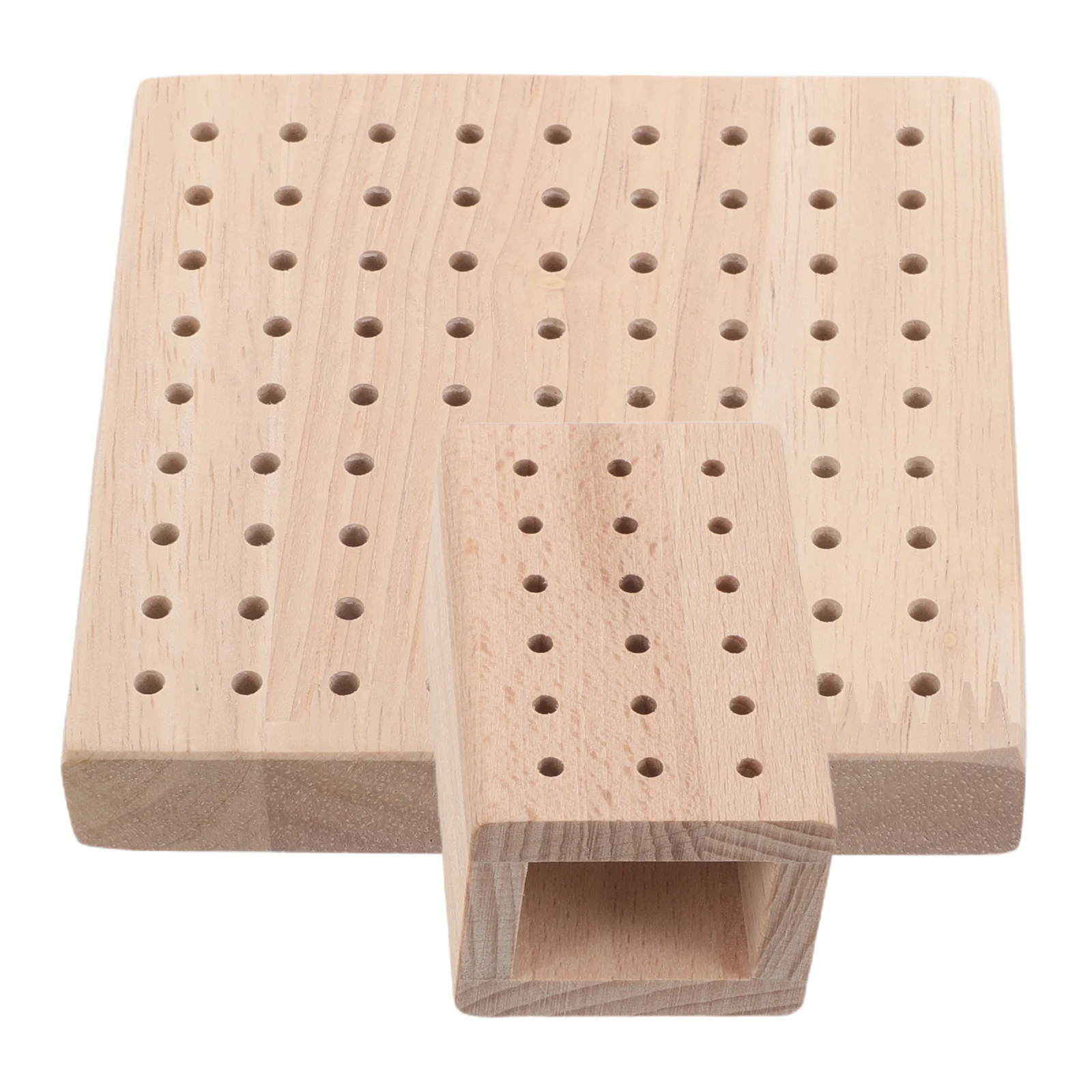 

2Pcs Nail Drill Bit Holder Organizer Wooden Display Board 18-Hole 81-Hole Nail Tool Storage Case for Salon Home Use