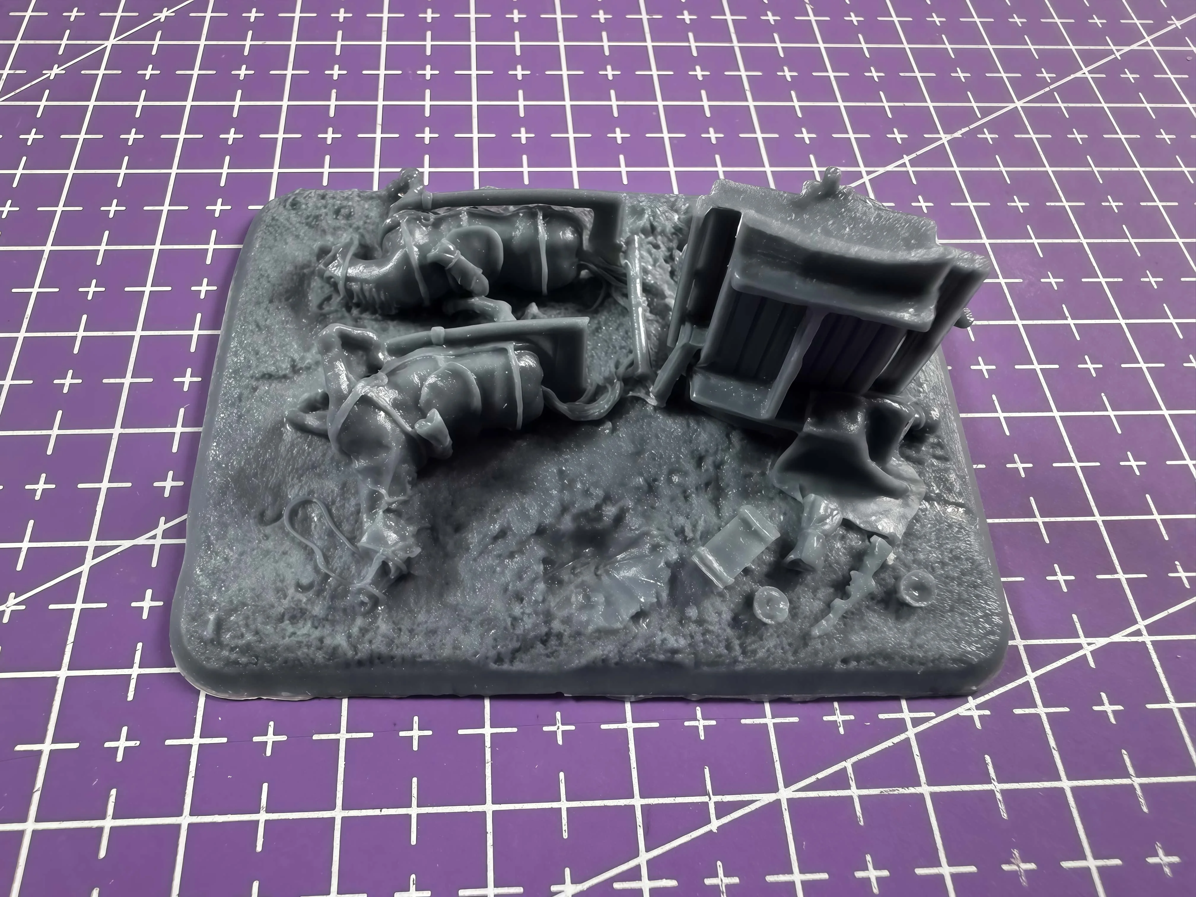 Kit Perakitan Model Resin Cor 1/72, GK, Tata Letak Adegan Kereta, Tidak Dicat