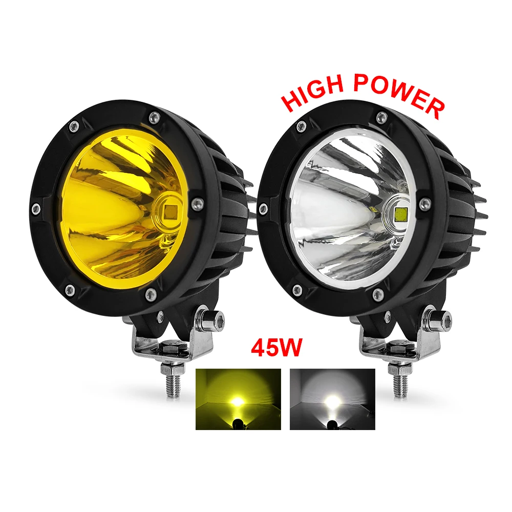 

4 Inch Led Auxiliary Light 4X4 White Amber Luz Led Spot Para Auto