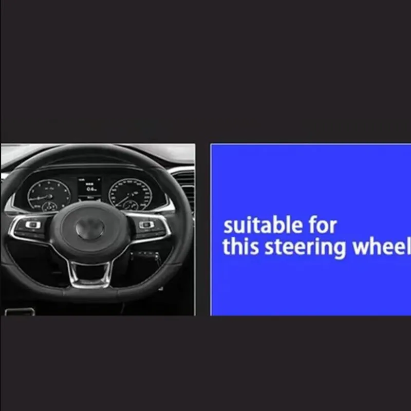 غطاء شعار عجلة القيادة باللون الأسود اللامع لشعار Golf 7 Rline باللون الأسود لعجلة القيادة وملصقات السيارات وإكسسوارات السيارات #2