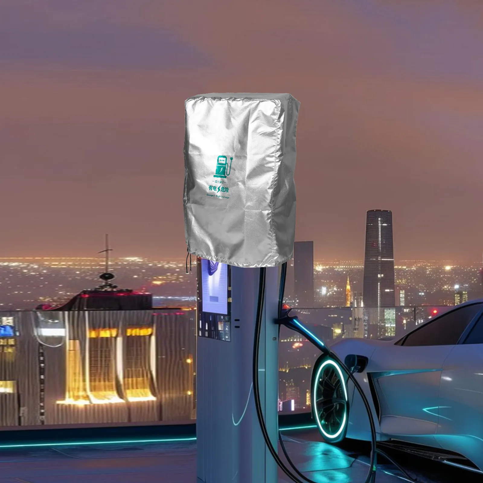 

Charger Cover Waterproof Protective Cover for Outdoor Electric Car Charging Station Wall Mount Rain Snow Sun Protection