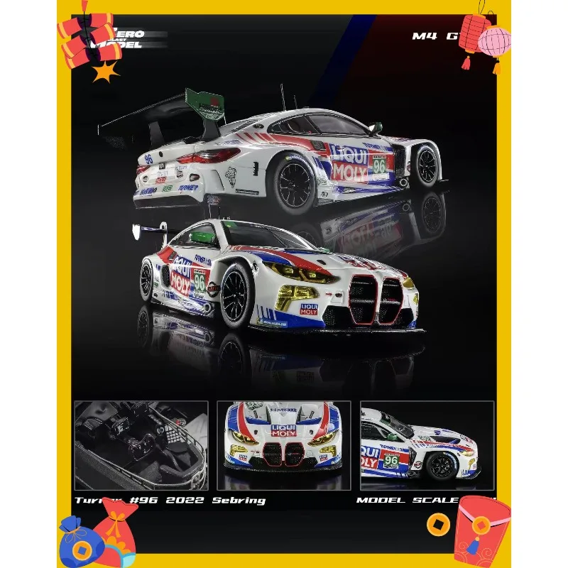 Zero Blast Model 1:64 Alloy M4 GT3 No. 31 Racing Car for Turner Team 1996 Liqui Moly Scale Model - Collection Display Piece