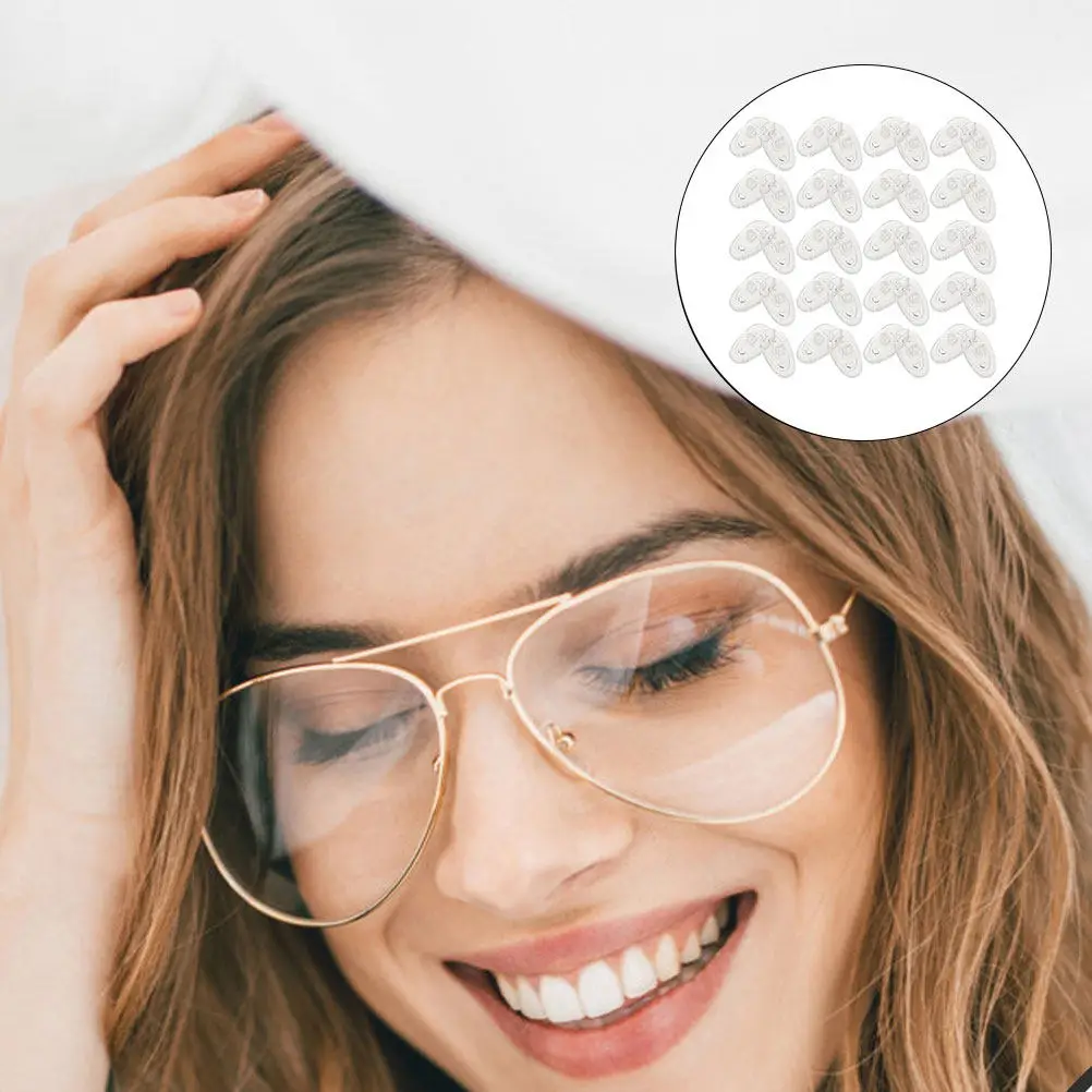 100Pairs Silicone Eyeglass Nose Pads Glasses Nose Grips Replacement for Full Frame Sunglasses Nosepads for Eyeglasses