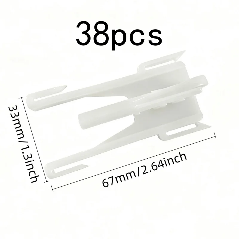 38 pcs Decorative Butterfly Hooks, Adjustable Clip, Easy to Install, for Home Windows and Door Curtains