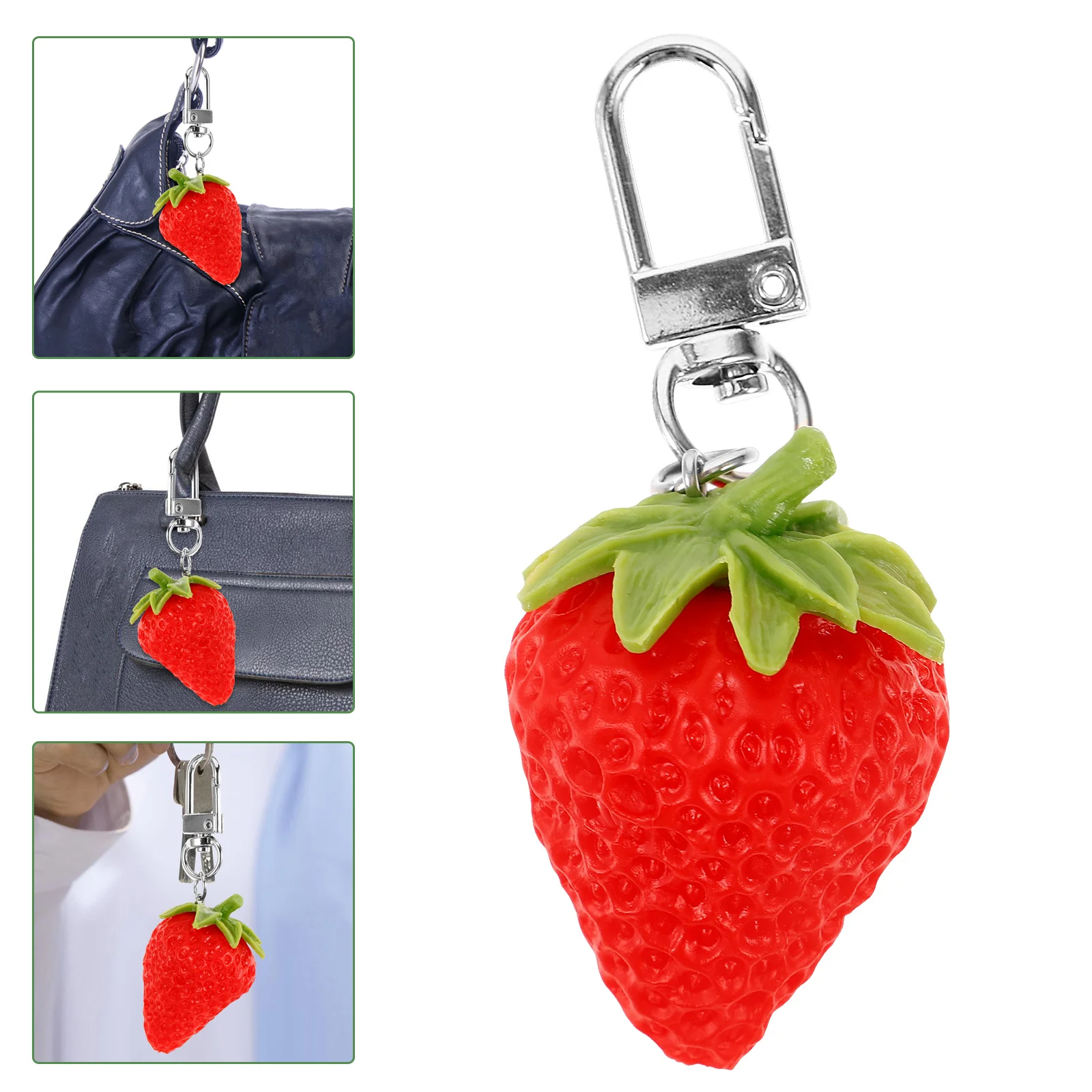 

Simulation Fruit Pendant Theme Key Chain Gift Luggage Hanging Ornament Pattern Locket Bag Charm Decorate
