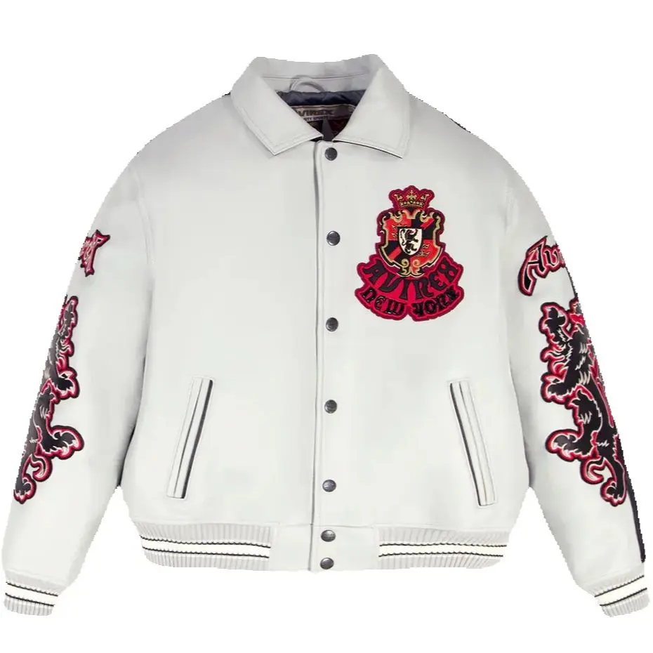 Avirex Goth veste en cuir avec Patch d'art Griffin nouveauté hommes importation européenne peau d'agneau décontracté manteau en cuir véritable haut