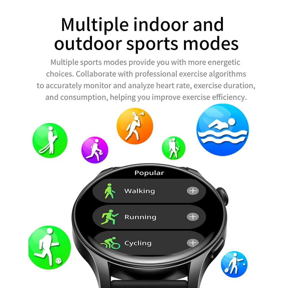 SKMEI-reloj inteligente con Pantalla AMOLED de 250mAh, accesorio de pulsera resistente al agua IP67 con control del ritmo cardíaco, seguimiento de llamadas, Bluetooth, compatible con android e ios, 1,43 pulgadas