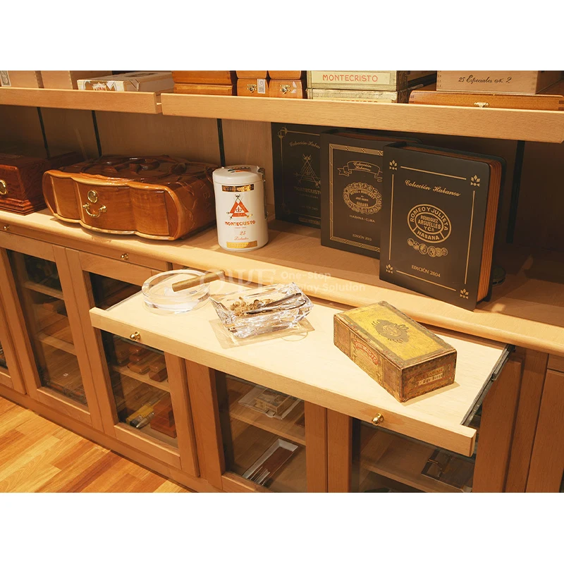 

custom.Humidifier for walk in humidor design Smoke somke Shop cigar display Showcase Humidor cigar Cabinet Display For Sale